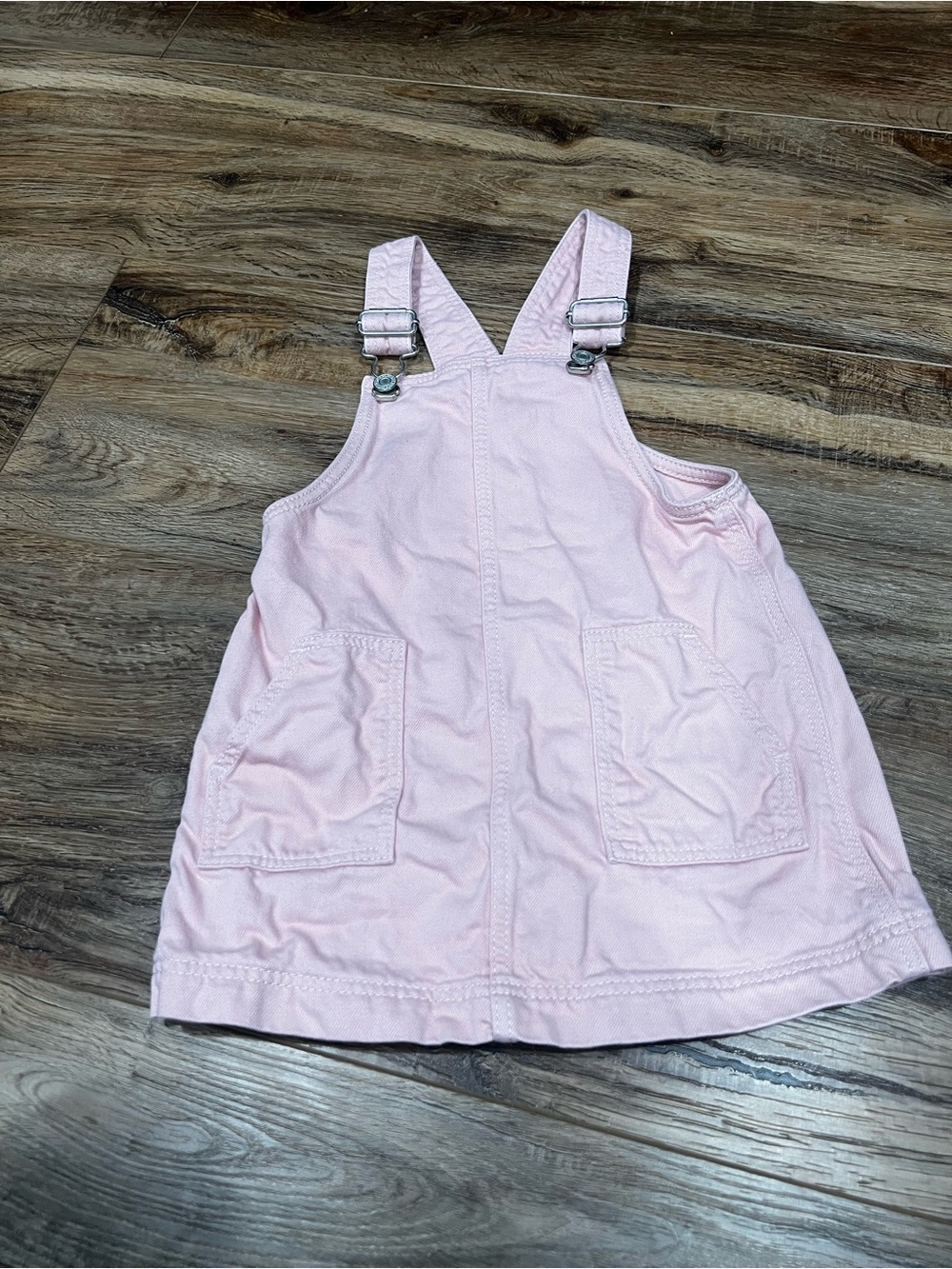 GAP Light Pink Girls' Overall Dress with Pockets